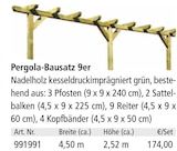 Pergola-Bausatz 9er Angebote bei Holz Possling Berlin für 174,00 €