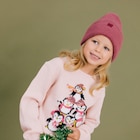 Promo Pull Noël détails sequins et grelot rose clair fille à 12,99 € dans le catalogue La Halle à Onet-le-Château