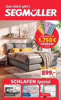 Boxspringbett im aktuellen Segmüller Prospekt (Frankfurt (Main)) Boxspringbett im Segmüller Prospekt "Zum Glück gibt’s Segmüller - Schlafen Spezial" mit 24 Seiten (Frankfurt (Main))