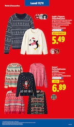 Prix et réduction Pull dans le prospectus Lidl en cours Offre Pull dans le catalogue Lidl du moment à la page 61