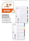 REGISTER von DURABLE im aktuellen Müller Prospekt für 2,19 €