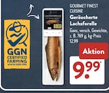 Geräucherte Lachsforelle im Angebot bei ALDI SÜD in Bad Kreuznach Geräucherte Lachsforelle Angebote von GOURMET FINEST CUISINE bei ALDI SÜD Bad Kreuznach für 9,99 €