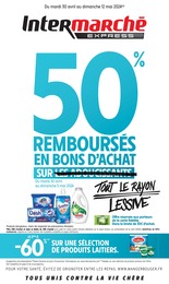 Catalogue Supermarchés Intermarché en cours à Châtillon et alentours, 50% REMBOURSÉS EN BONS D'ACHAT SUR TOUT LE RAYON LESSIVE, 16 pages, 30/04/2024 - 12/05/2024