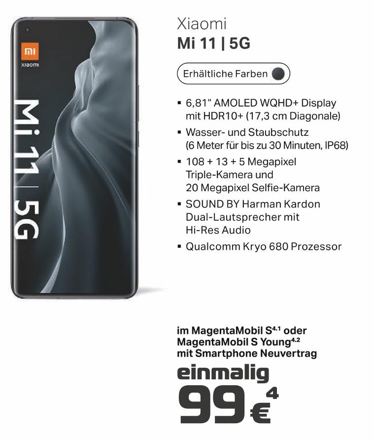 cosmophone Hannover - Xiaomi Mi 11 | 5G Xiaomi Mi 11 | 5G Angebot bei cosmophone Hannover im Prospekt Aktuelle Angebote