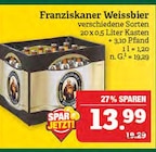 Weissbier Angebote von Franziskaner bei Marktkauf Plauen für 13,99 €