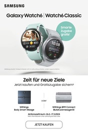 Aktueller Samsung Prospekt mit Smartphone, "Zeit für neue Ziele", Seite 1
