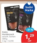 Hundesnack von Pablo im aktuellen budni Prospekt