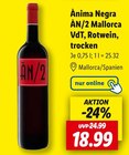 ÀN/2 Mallorca VdT, Rotwein, trocken im Angebot bei Lidl in Schweinfurt ÀN/2 Mallorca VdT, Rotwein, trocken Angebote von Ànima Negra bei Lidl Schweinfurt für 18,99 €