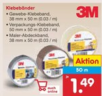 Gewebe-Klebeband von 3M für 1,49 € bei Netto Marken-Discount im Angebot Gewebe-Klebeband von 3M im aktuellen Netto Marken-Discount Prospekt