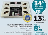 U Express Aix-en-Provence - Promo Huitres Marennes Oléron Fines de Claires IGP Promo Huitres Marennes Oléron Fines de Claires IGP à 8,91 € dans le catalogue U Express à Aix-en-Provence