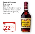 Gran Reserva im Angebot bei GLOBUS in Oberursel Gran Reserva Angebote von Cardenal Mendoza bei GLOBUS Oberursel für 22,99 €