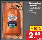 Teewurst im Angebot bei Netto Marken-Discount in Homburg Teewurst Angebote von Rügenwalder bei Netto Marken-Discount Homburg für 2,49 €