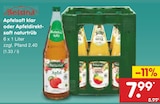 Aktuelles Apfelsaft klar Angebot bei Netto Marken-Discount in Mönchengladbach ab 7,99 €