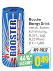 Aktuelles Booster Energy Drink Angebot bei EDEKA in Lörrach ab 0,49 €