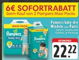 Pampers baby-dry Windeln oder Pants Angebote von Pampers bei E center Kleve für 22,22 €