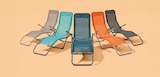 Chaise longue siesta acier en promo chez Maxi Bazar Nîmes à 19,99 €