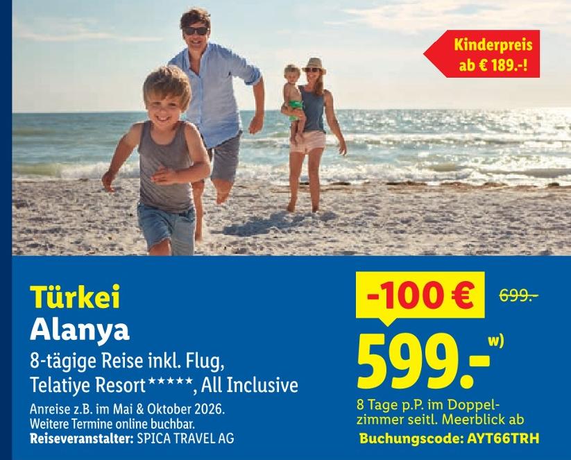 Türkei Alanya 8-tägige Reise inkl. Flug, Telatiye Resort