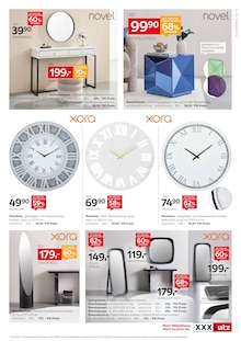 Wanduhr im XXXLutz Möbelhäuser Prospekt "Aufbewahrung, Stauraum & Dekoration!" mit 16 Seiten (Wuppertal)