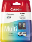 Bureau Vallée Désertines - PACK DE 2 CARTOUCHES D’ENCRE PG540/CL541 Promo PACK DE 2 CARTOUCHES D’ENCRE PG540/CL541 dans le catalogue Bureau Vallée Imprimez en toute tranquilité à Désertines