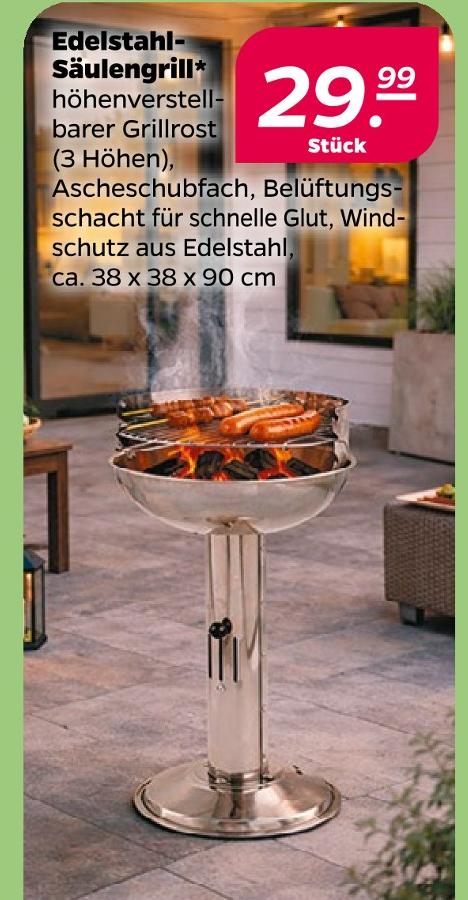 Edelstahl-Säulengrill