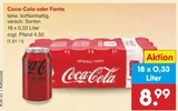 Aktuelles Coca-Cola oder Fanta Angebot bei Netto Marken-Discount in Rostock ab 8,99 €