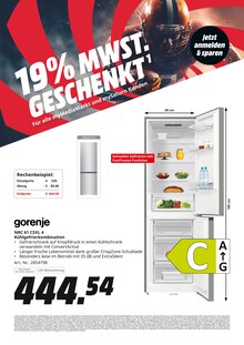 Kühlschrank im MediaMarkt Saturn Prospekt "19% MWST. GESCHENKT" mit 31 Seiten (Görlitz)