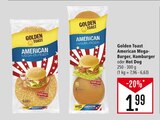 American Mega-Burger, Hamburger oder Hot Dog im Angebot bei Marktkauf in Konstanz American Mega-Burger, Hamburger oder Hot Dog Angebote von Golden Toast bei Marktkauf Konstanz für 1,99 €