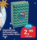 Sesamstrasse Aufbewahrungsdose Cookie Tester im budni Prospekt Sesamstrasse Aufbewahrungsdose Cookie Tester von im aktuellen budni Prospekt für 2,99 €