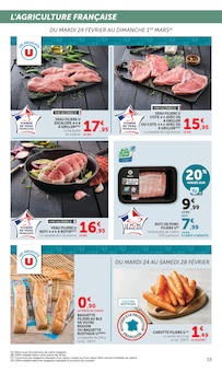 Promotion Huîtres dans le prospectus Super U, valable du 24/02/2026 au 08/03/2026 Promo Huîtres dans le catalogue Super U du moment à la page 19