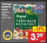 Aktuelles Thüringer Rostbratwurst Angebot bei Netto Marken-Discount in Duisburg ab 3,29 €