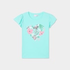 T-shirt manches courtes coton bleu turquoise fille - La Halle T-shirt manches courtes coton bleu turquoise fille à 7,99 € dans le catalogue La Halle
