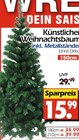 Aktuelles Künstlicher Weihnachtsbaum 150cm Angebot bei Wreesmann in Cottbus ab 15,99 €