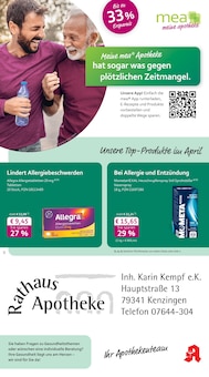 mea - meine apotheke Prospekt der KW 15 "Unsere April-Angebote" Aktueller mea - meine apotheke Prospekt "Unsere April-Angebote" Seite 1 von 4 Seiten