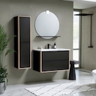 Ensemble meuble suspendu + vasque + miroir avec tablette et applique led « soho » dans le catalogue Brico Dépôt