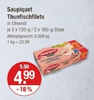 Thunfischfilets im V-Markt Prospekt Thunfischfilets von Saupiquet im aktuellen V-Markt Prospekt für 4,99 €