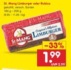 Aktuelle Käse Angebote bei Netto Marken-Discount in Leverkusen Aktuelles St. Mang Limburger oder Rubius Angebot bei Netto Marken-Discount in Leverkusen ab 1,99 €