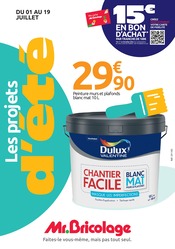 Promos Peinture dans le catalogue "Les projets d'été" de Mr.Bricolage Peinture en promo dans le catalogue Mr.Bricolage à la page 1