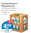 Mineralwasser von Franken Brunnen im aktuellen V-Markt Prospekt für 4,49 €