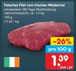Falsches Filet vom Irischen Weiderind Angebote bei Netto Marken-Discount Pirna für 1,39 €