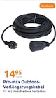 Pro-max Outdoor-Verlängerungskabel von  im aktuellen Action Prospekt für 14,95 €