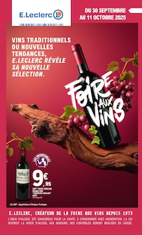 Prospectus E.Leclerc de la semaine "FOIRE AUX VINS" avec 1 pages, valide du 30/09/2025 au 11/10/2025 pour Bordeaux et alentours