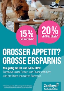 Aktueller ZooRoyal Prospekt (Bönningstedt, 2 Seiten zum blättern ZooRoyal Prospekt GROSSER APPETIT? GROSS ERSPARNIS mit 2 Seiten
