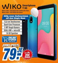 Smartphone Y 60 bei HEM expert in Schwäbisch Hall Smartphone Y 60 im Angebot bei HEM expert Schwäbisch Hall für 79,00 €