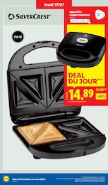Prix et réduction Appareil Croque-Monsieur dans le prospectus Lidl en cours Offre Appareil Croque-Monsieur dans le catalogue Lidl du moment à la page 28