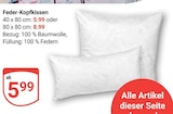 Feder-Kopfkissen bei GLOBUS im Prospekt "" für 5,99 €
