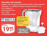 Wasserfilter Style Essentials Angebote von Brita bei GLOBUS Neuwied für 14,99 €