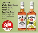 White, Black Cherry, Honey, Apple, Peach oder Sunshine Blend von Jim Beam im aktuellen V-Markt Prospekt für 9,99 €