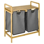 Aktuelle Wäscheständer Angebote bei POCO in Lübeck Aktuelles HOMCOM Wäschekorb grau B/H/L: ca. 33x63,5x73 cm Angebot bei POCO in Lübeck ab 35,99 €