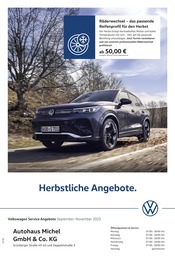 Schlüsselanhänger im Volkswagen Prospekt in Gießen Aktueller Volkswagen Prospekt mit Schlüsselanhänger, "Herbstliche Angebote.", Seite 1