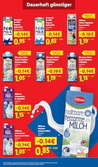 Milch im Lidl Prospekt "Der Preisführer macht Deutschland dauerhaft günstiger!" mit 26 Seiten (Berlin)